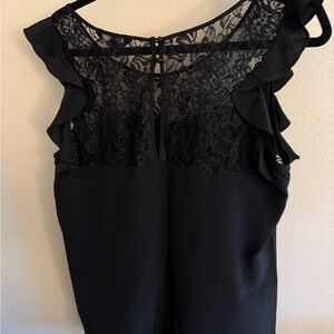Elegant Black Lace Women's Top